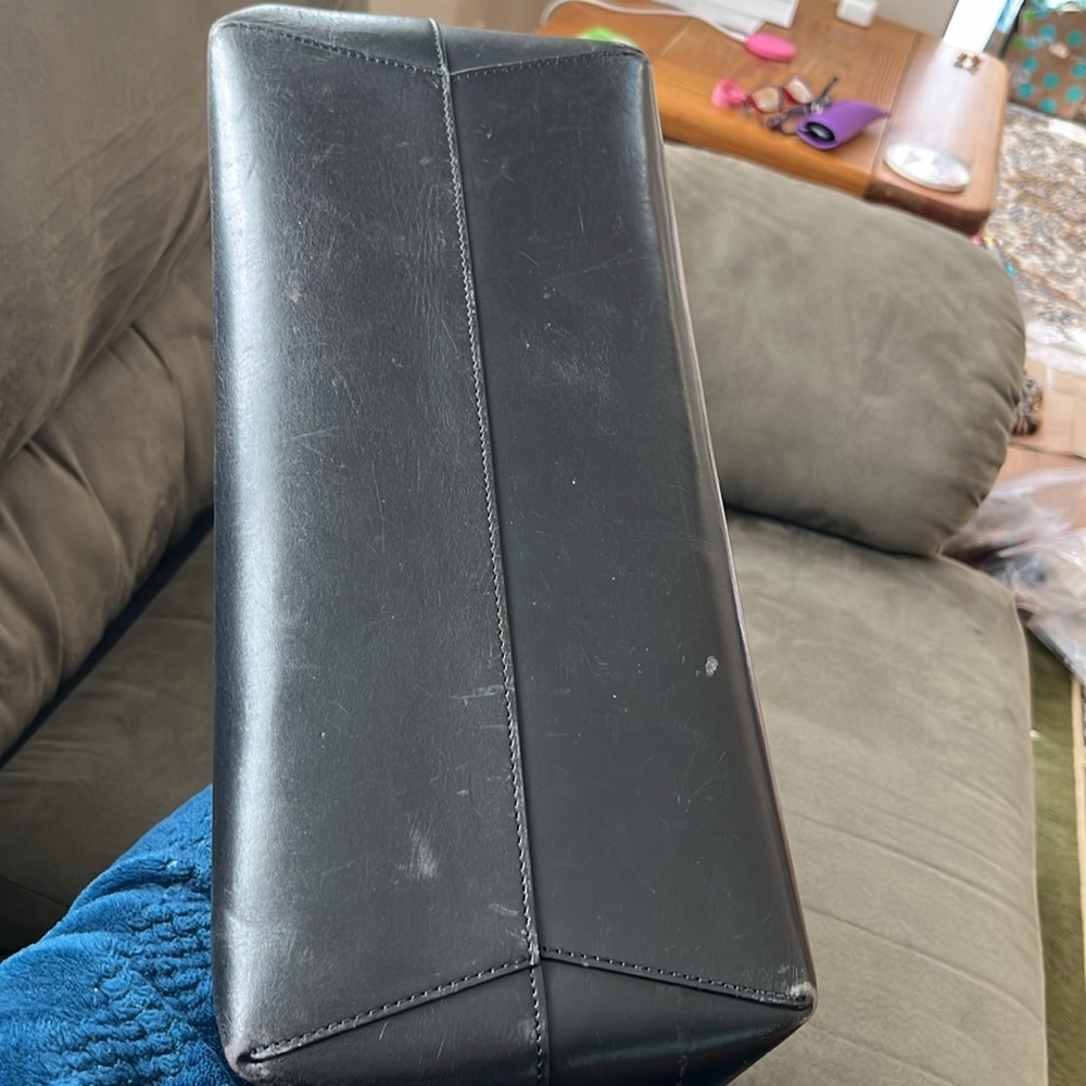 Mansur Graviel large black leather tote with mini - Picture 5 of 7